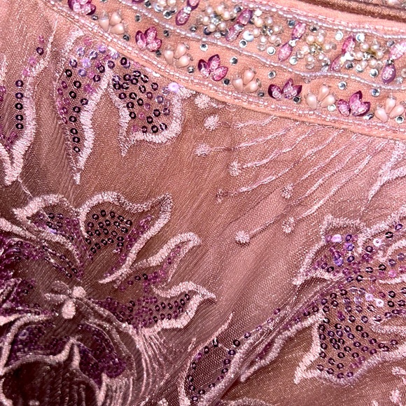 Pink and silver LAHENGA SAREE INCLUDED* - Picture 3 of 5